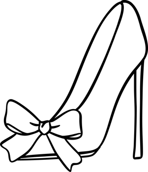 Girly things outline heel one Coquette shoe png