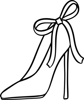 Girly things outline High heel one Coquette shoe png