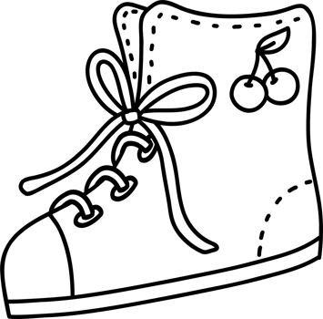Girly things outline one Sneaker shoe Coquette png