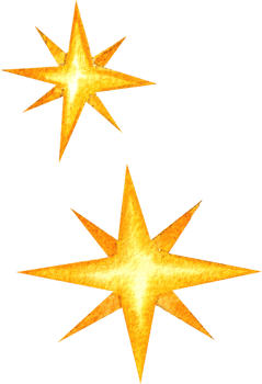 Yellow Star twinkle constellations,Hand-drawn watercolor painting illustration png