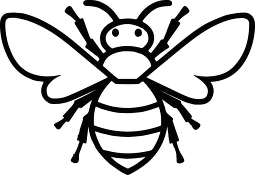 logo set with bee. Honeybee as main element of logotypes vector