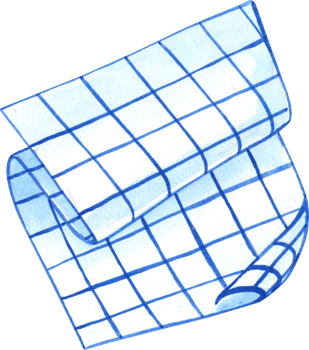 Folded checkered fabric adds rustic charm to the table, ready for use, hand-drawn watercolor painting illustration png
