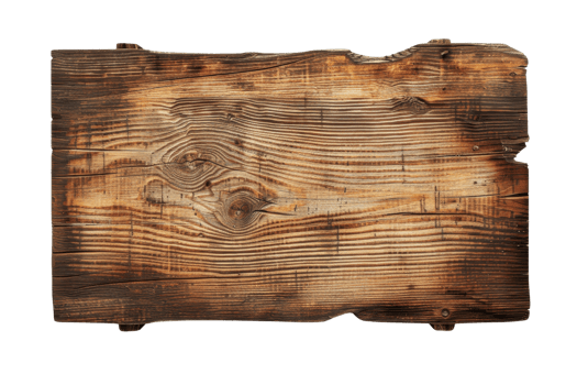 Rustic wooden plank with natural grain patterns, perfect for backgrounds, textures, and DIY or craft projects. png