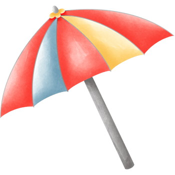 Cute red umbrella png