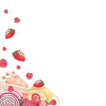 flavorful crepe cake rolls, hand-drawn watercolor painting frame design png