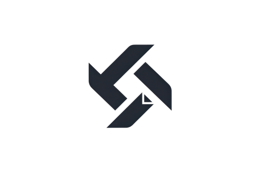 Abstract black geometric shape resembling arrows pointing in various directions, minimalistic design, suitable for logos, icons, or backgrounds. png