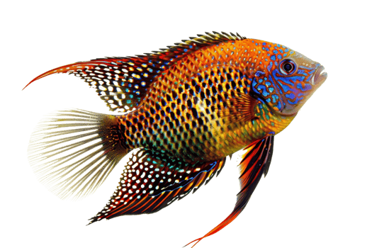 Vibrant tropical fish displaying stunning colors and intricate patterns isolated on a transparent background. ideal for aquatic themed designs. png