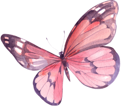 Pink purple Monarch Butterfly, watercolor painting hand-drawn illustration png