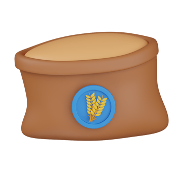 3d render grain illustration png