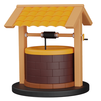 3d render water well illustration png