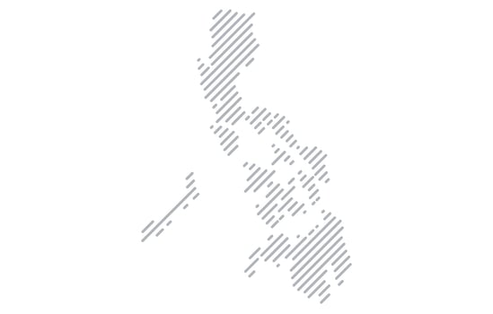 Stylized linear map of Philippines in minimalistic style. illustration of the map of the country. vector