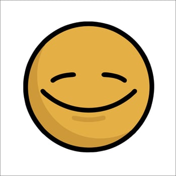 A smiley face with a black background vector