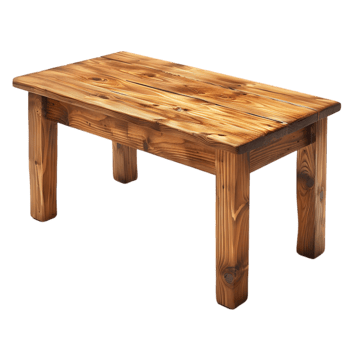 A wooden table with a wooden top png