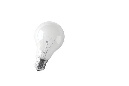 Clear light bulb on transparent background. High-resolution image perfect for illuminating ideas, creativity, and innovation concepts. png