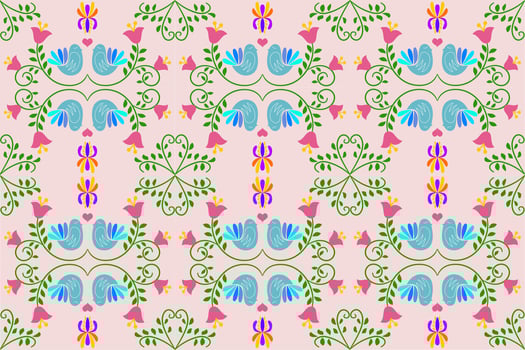 Seamless pattern of ikat, ethnic, geometric shape, ornate, aztec, motif, tribal, boho, ethnic, native repetation illutrator for fabric and textile or carpet. Traditional paint tiled pattern. vector