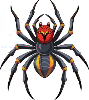 Creepy Crawler Spider Silhouette Available on EPS File vector