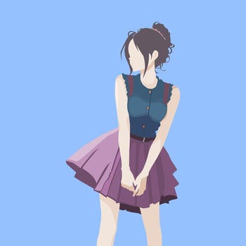 fashionable faceless girl for anime cosplayer style vector