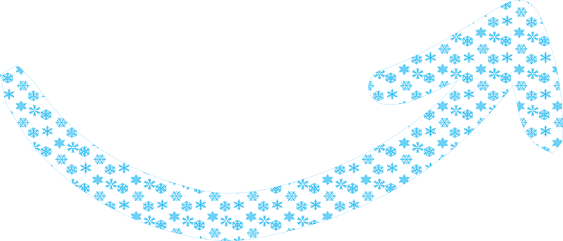Arrow with snowflake design background. png