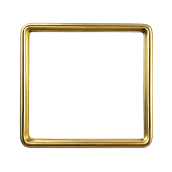Beautiful gold square frame on transparent background png