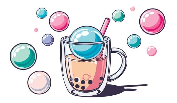 Bubble tea. isolated illustration vector