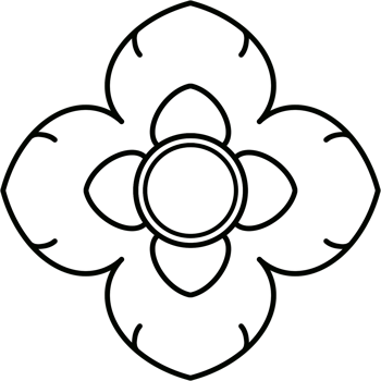Flower Thai Line Art Style Hand Drawn Illustration png