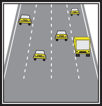 Road and Highway Traffic with Vehicles Illustration vector
