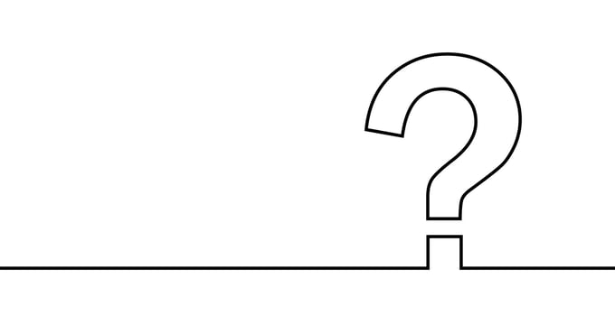 question mark one line illustration vector