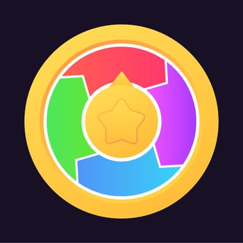 Multicolor realistic fortune wheel illustration vector