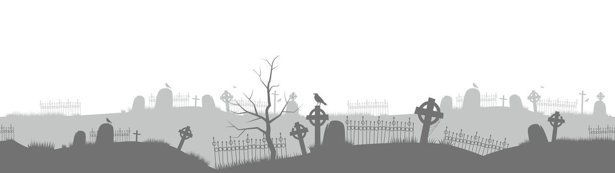 Cemetery or graveyard dark background. vector