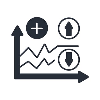 volatility icon. .Editable stroke.linear style sign for use web design,logo.Symbol illustration. vector