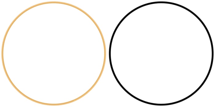 Gold and black rope circle vector