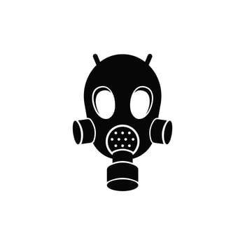 Safety gas mask icon. Respirator with biological filters vector