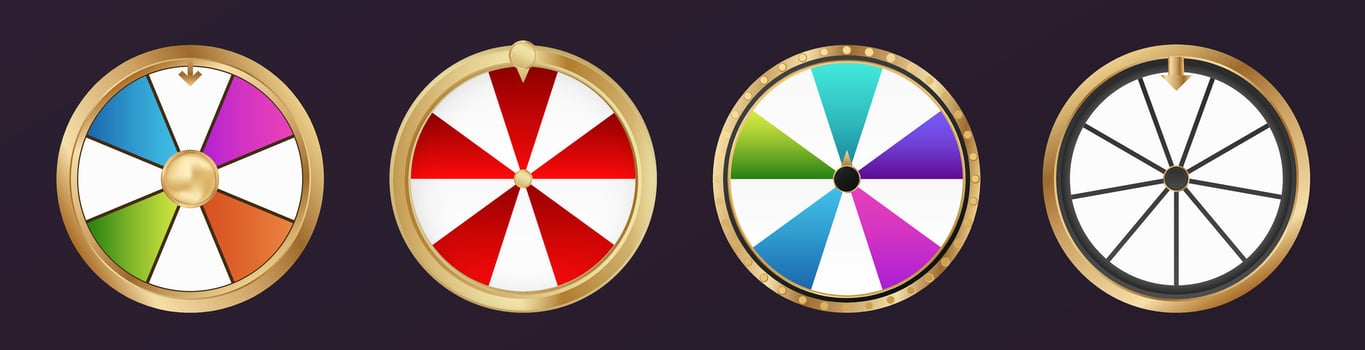 Lucky fortune wheel . Casino roulette leisure game vector