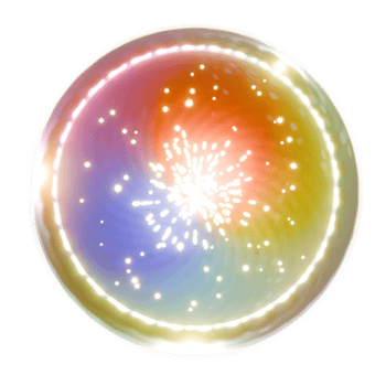 A colorful sphere with a star in the center png