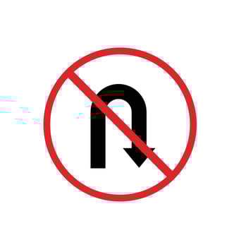 road sign icon, no turning back. suitable for poster use and web icon vector