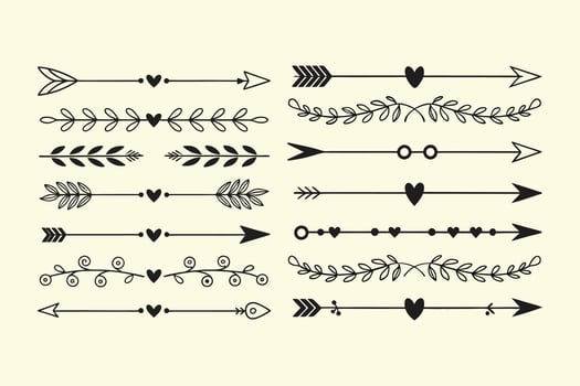 Delicate Hand Drawn Border Art vector