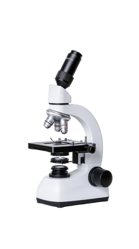 Modern laboratory microscope isolated on transparent background png