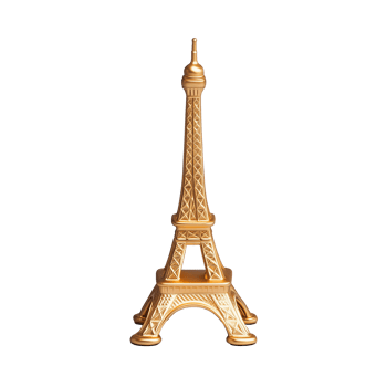 Eiffel Tower miniature isolated on transparent background png