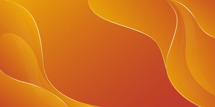 Modern orange luxury wave background with gold lines. Elegant modern wallpapers vector