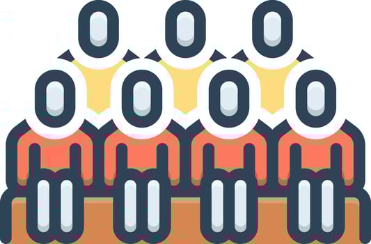 Color icon for audience vector