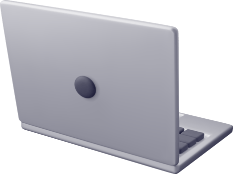 3D cartoon laptop computer png