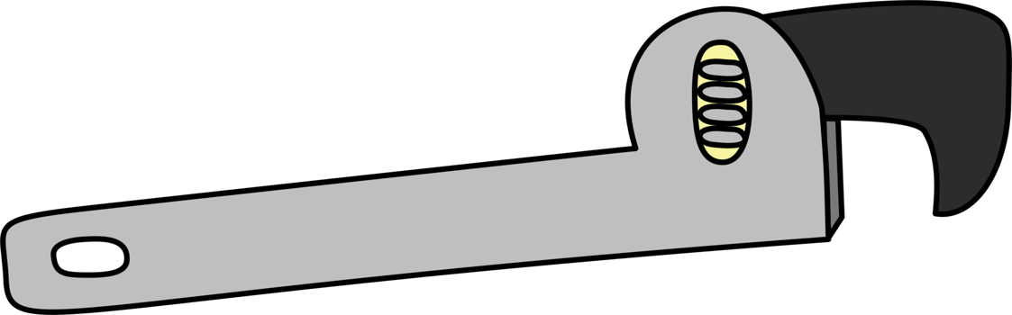 Pipe wrench with hole handle png