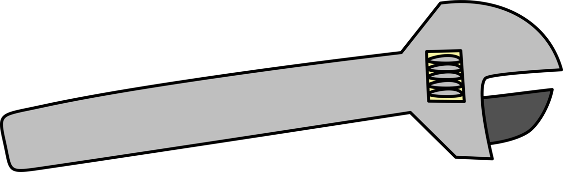 Grey Adjustable wrench png