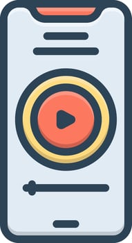 Color icon for media vector