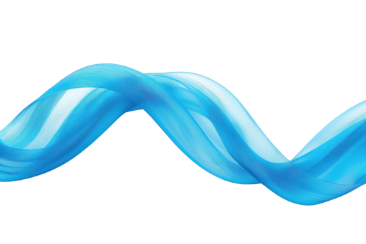 Abstract blue wave design element. Smooth flowing curves and lines creating a fluid motion for backgrounds, presentations, and creative projects. png