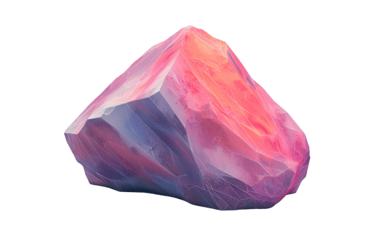 Vibrant, multifaceted gemstone with purple, pink, and blue hues. Perfect for jewelry design, geology studies, and artistic inspiration. png