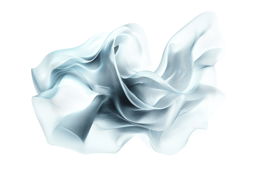 Abstract white and silver fluid design with smooth, flowing curves and a silky texture. Perfect for modern backgrounds and artistic projects. png