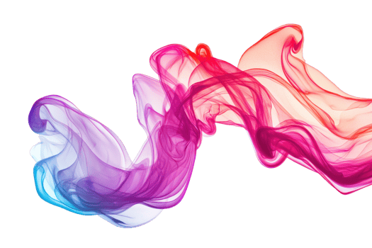 Vibrant and colorful abstract smoke cloud flowing in various shades. Perfect for backgrounds, presentations, and artistic projects. png
