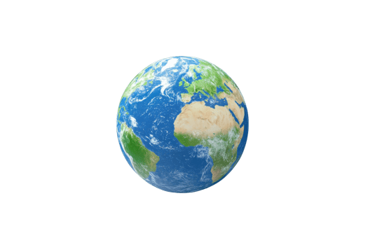 High-resolution image of Earth from space, showcasing continents, oceans, and clouds in stunning detail against a dark background. png