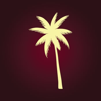 Tree palm trendy artwork ravishing abstract illustration colorful applicable design vector